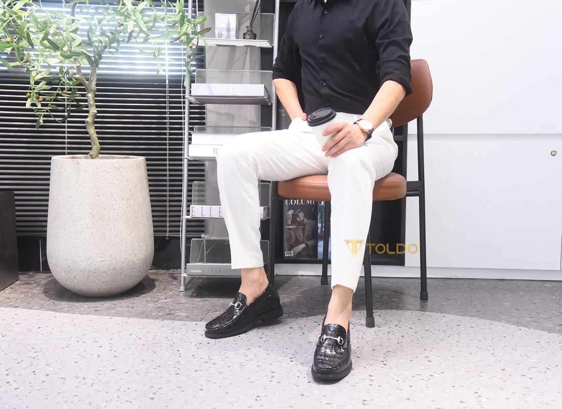 Giày cao nam 8cm đế khâu siêu nhẹ 10